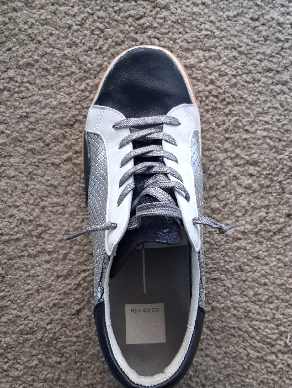 Dolce Vita Women’s Sneakers in Black and Silver